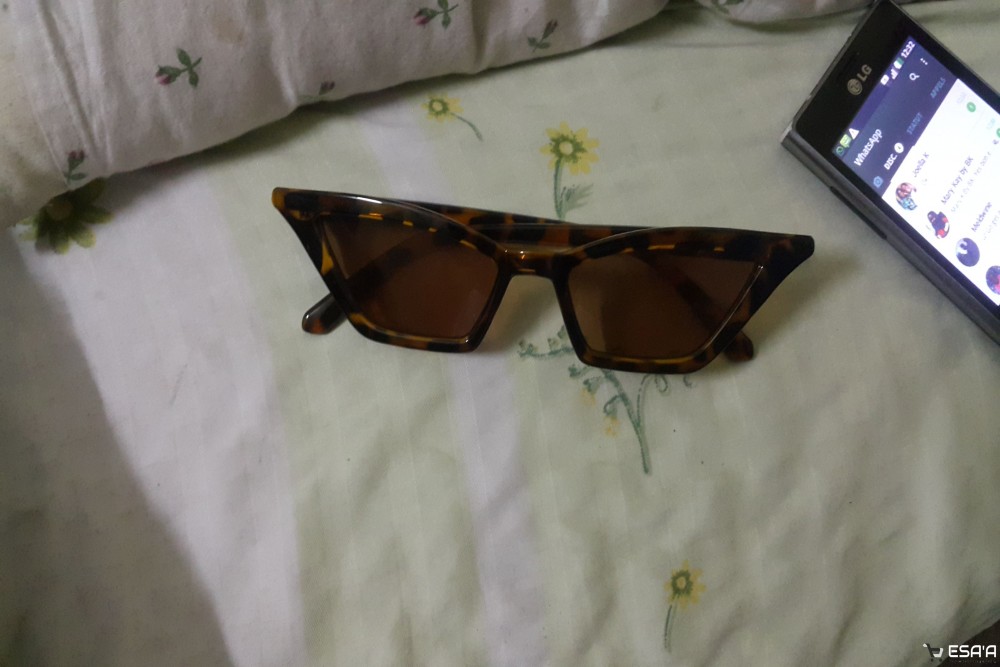Sunshade glasses-Brownish shape edged glasses